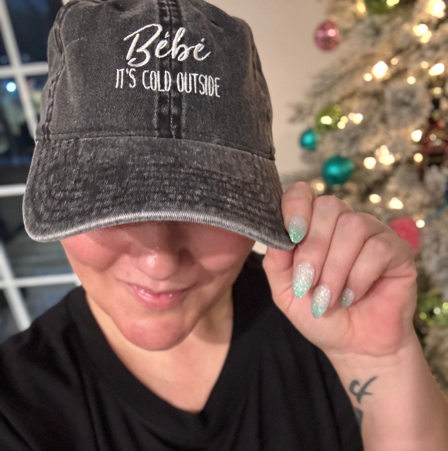 Bebe It's Cold Outside Vintage Cotton Cap