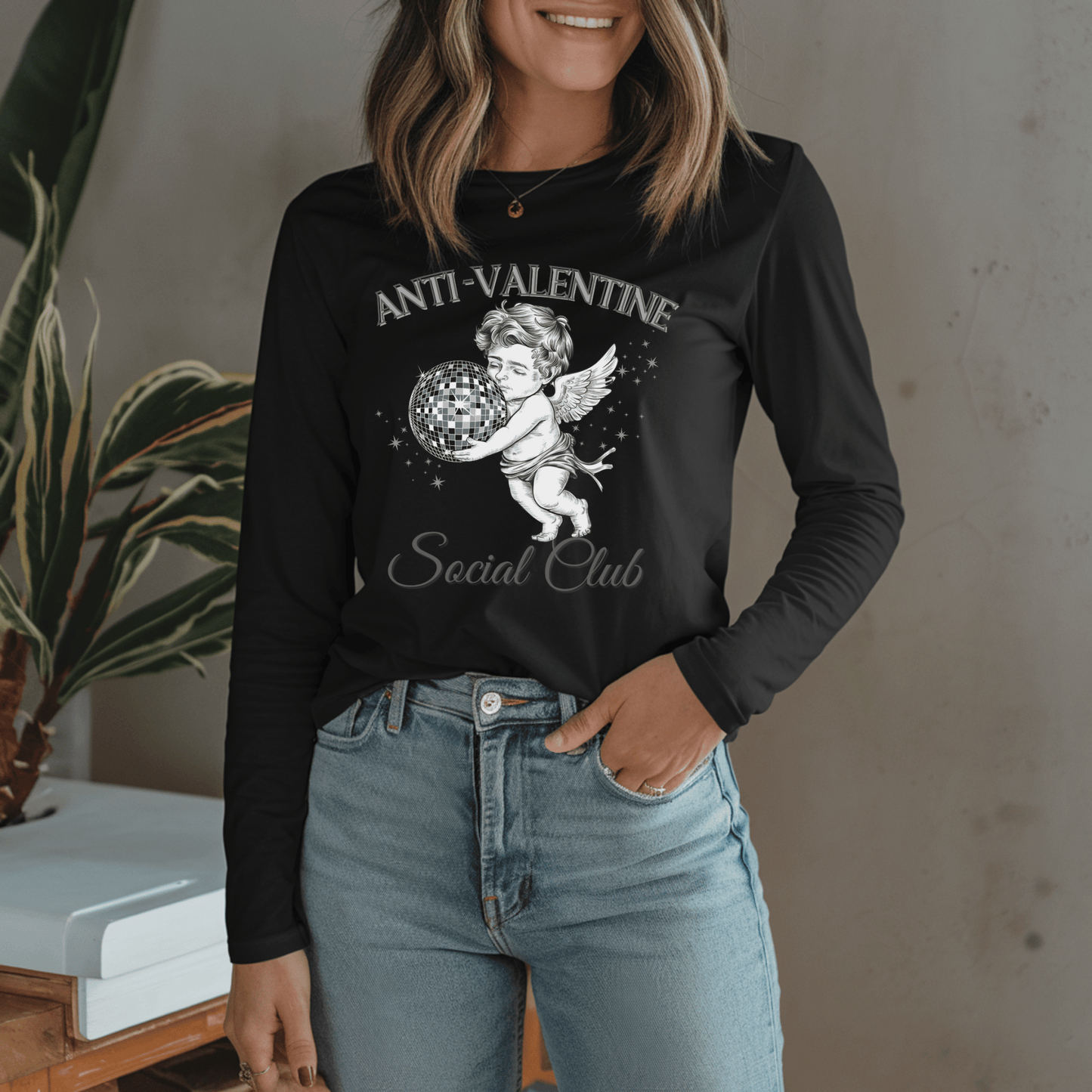 Anti Valentine Social Club Comfort Colors Long - Sleeve Shirt - Not Your Mama's Fave