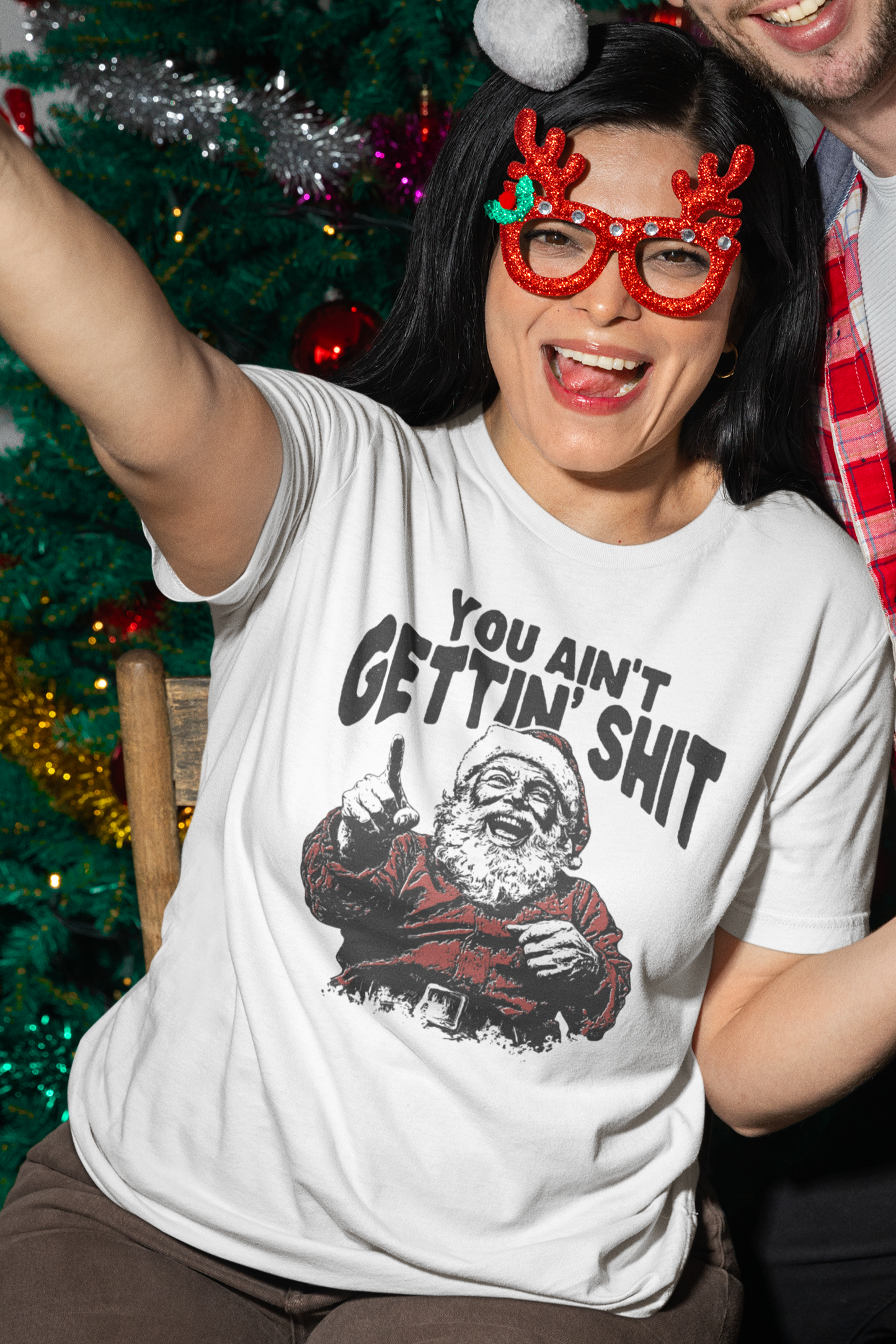 Santa You Ain't Getting Shit Unisex T-Shirt