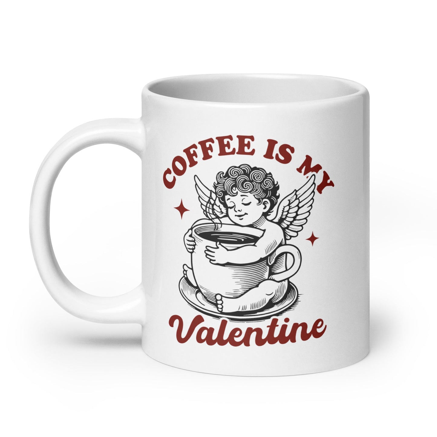 Coffee Is My Valentine (Black & Red) Coffee Mug - Not Your Mama's Fave