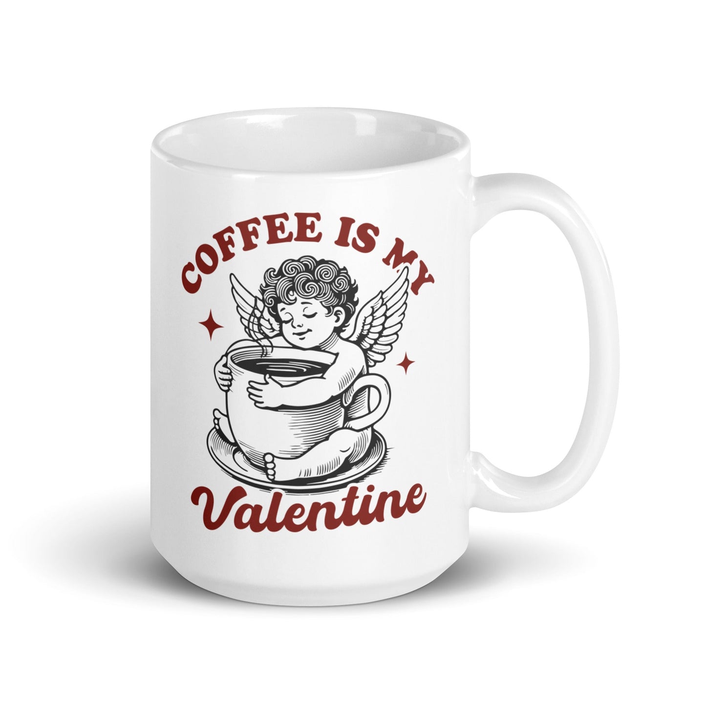 Coffee Is My Valentine (Black & Red) Coffee Mug - Not Your Mama's Fave