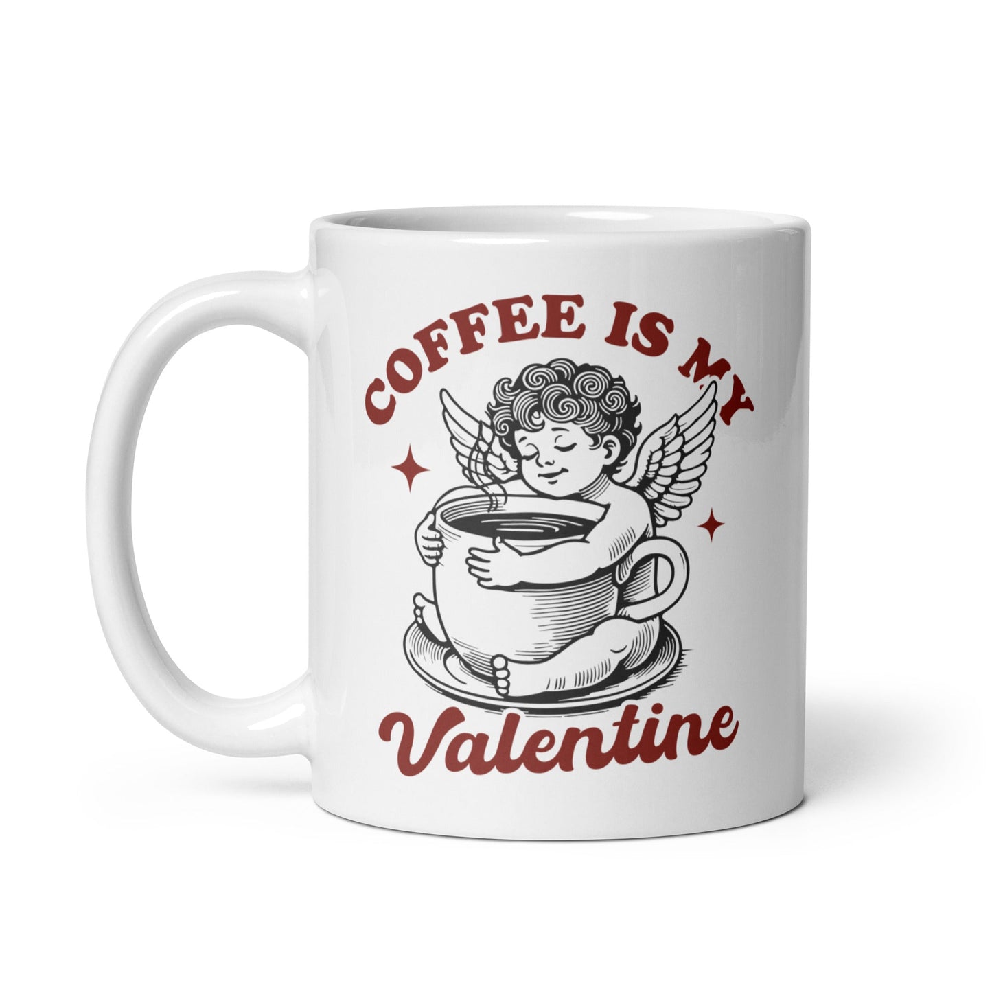 Coffee Is My Valentine (Black & Red) Coffee Mug - Not Your Mama's Fave