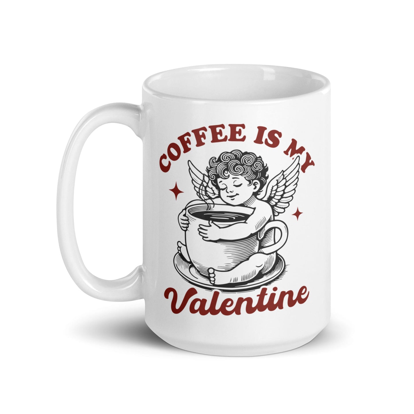 Coffee Is My Valentine (Black & Red) Coffee Mug - Not Your Mama's Fave
