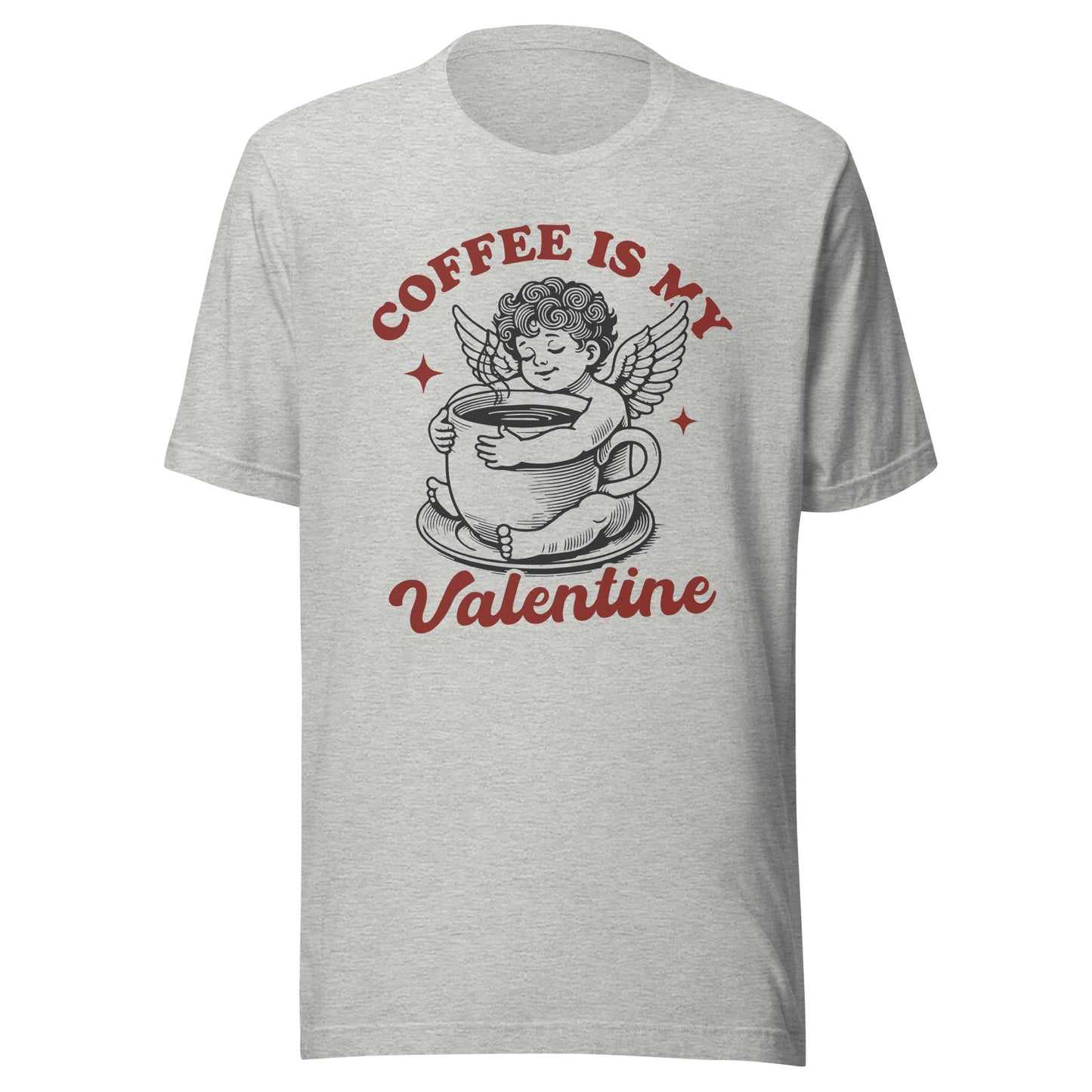 Coffee Is My Valentine (Black & Red) Unisex T-Shirt - Not Your Mama's Fave