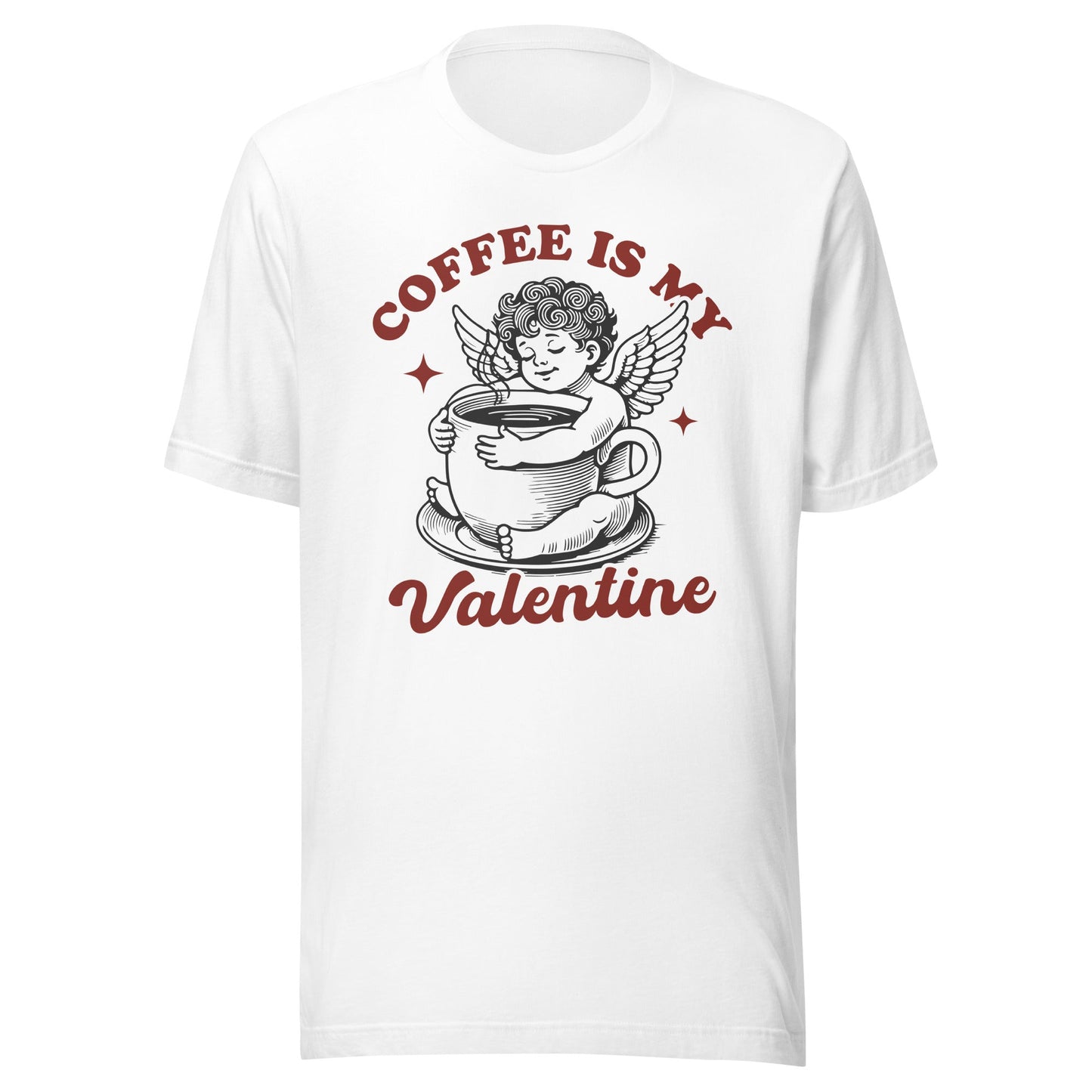 Coffee Is My Valentine (Black & Red) Unisex T-Shirt - Not Your Mama's Fave