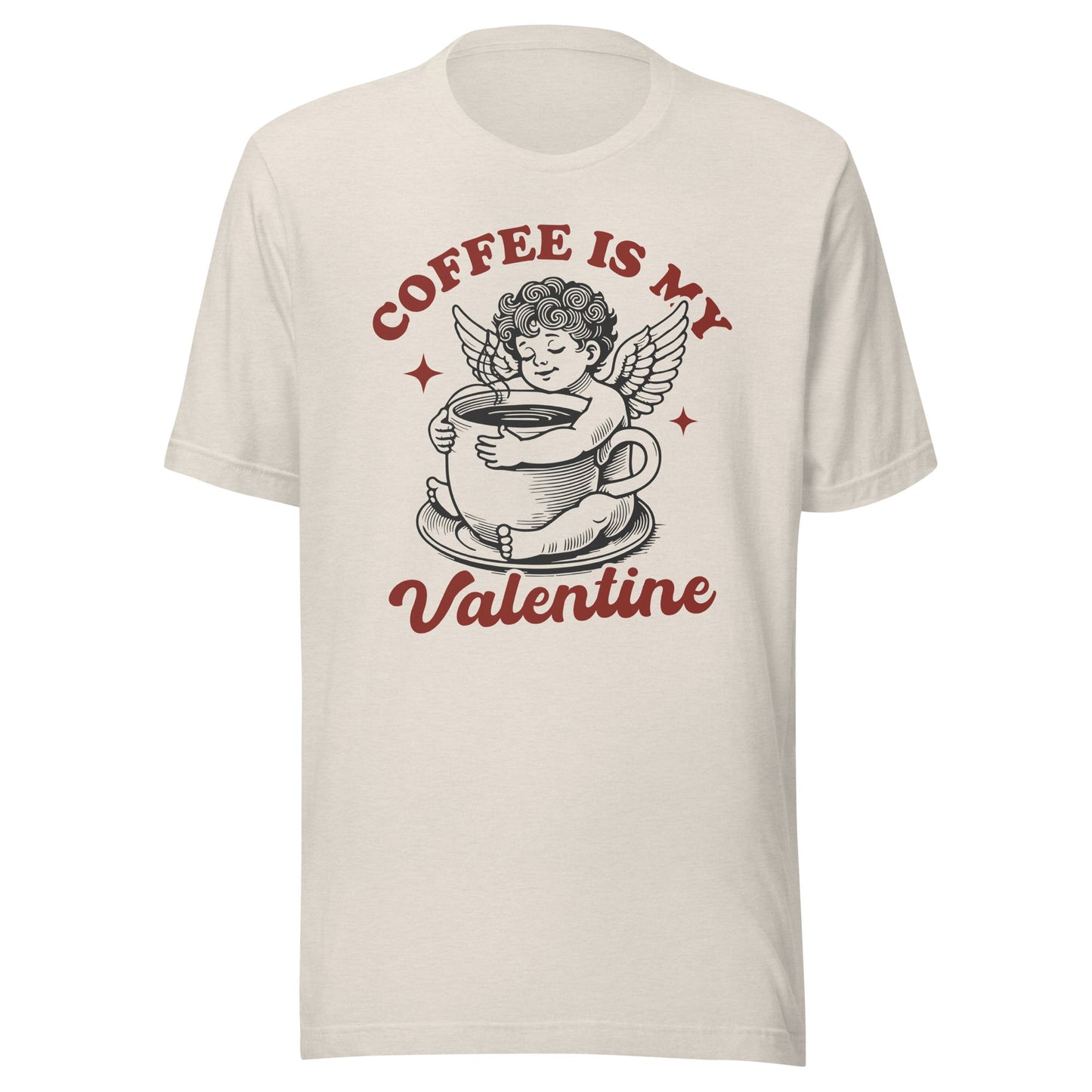 Coffee Is My Valentine (Black & Red) Unisex T-Shirt - Not Your Mama's Fave