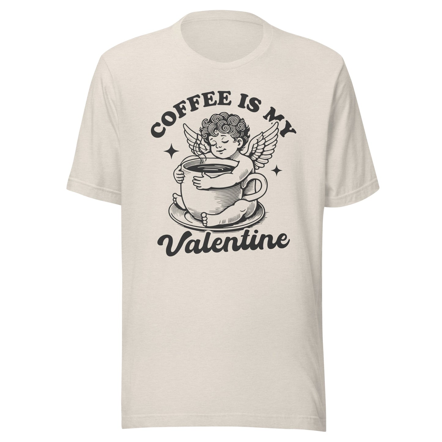 Coffee Is My Valentine (Black) Unisex T-Shirt - Not Your Mama's Fave
