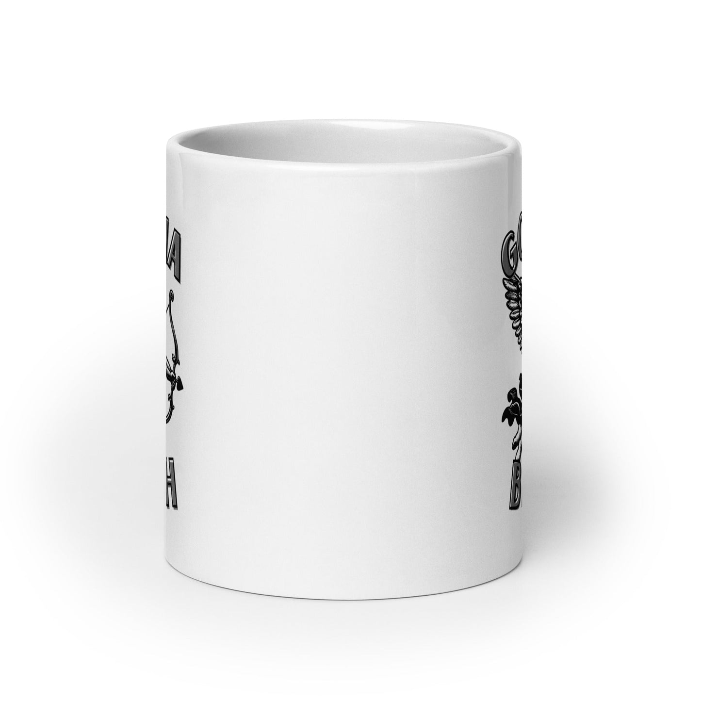 Cupid Gotcha Bitch (Black) Coffee Mug - Not Your Mama's Fave