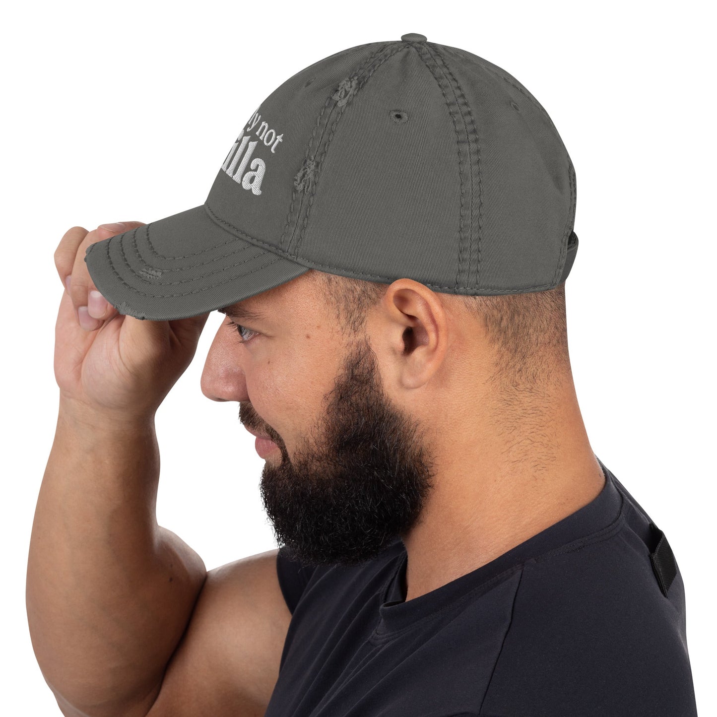 Definitely Not Vanilla Distressed Dad Hat - Not Your Mama's Fave