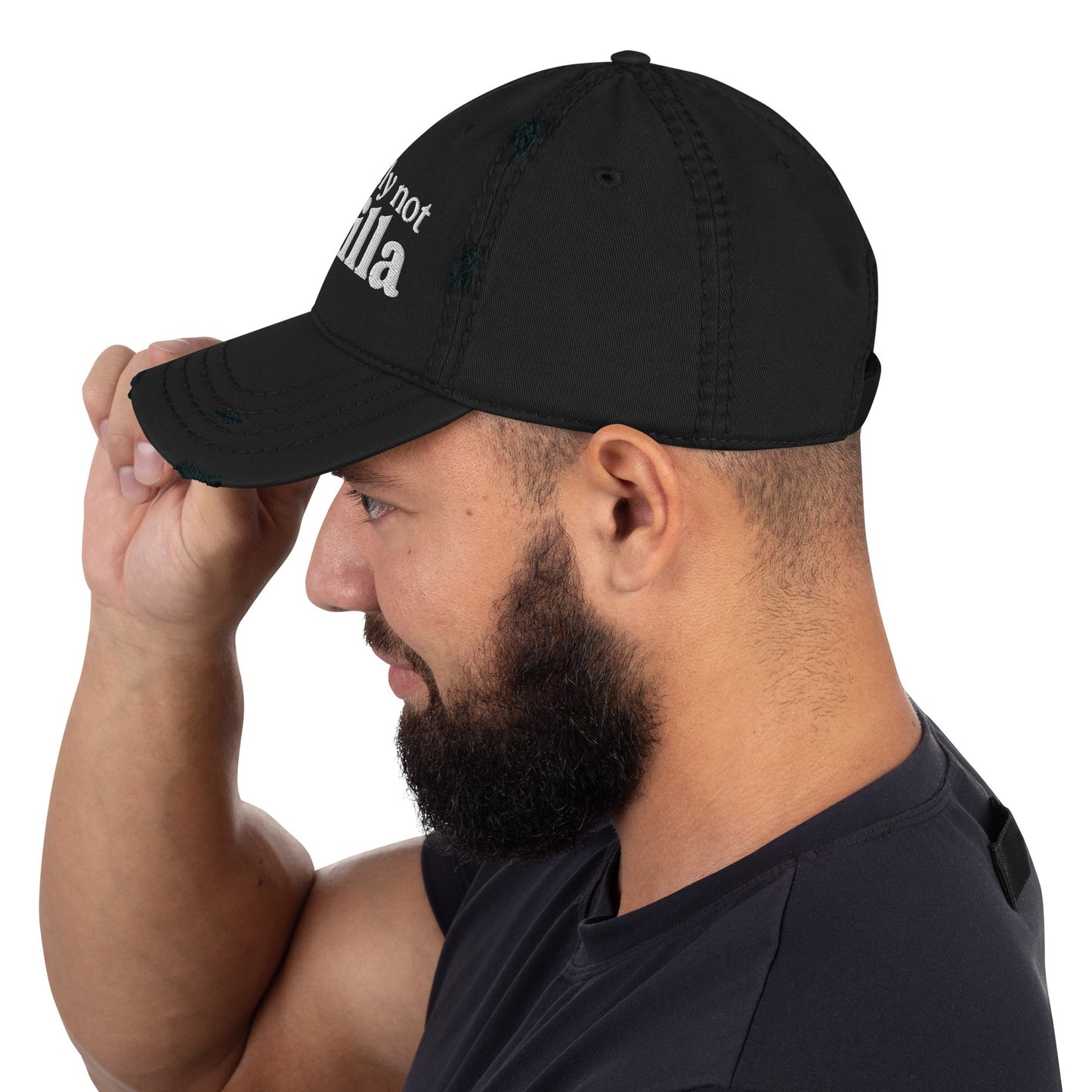 Definitely Not Vanilla Distressed Dad Hat - Not Your Mama's Fave