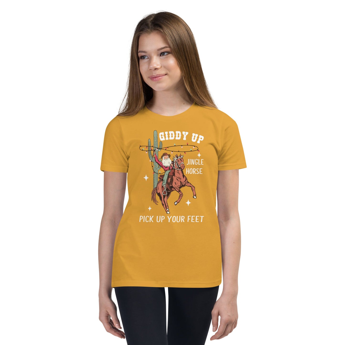 Giddy Up Jingle Horse Youth Short Sleeve T-Shirt - Not Your Mama's Fave