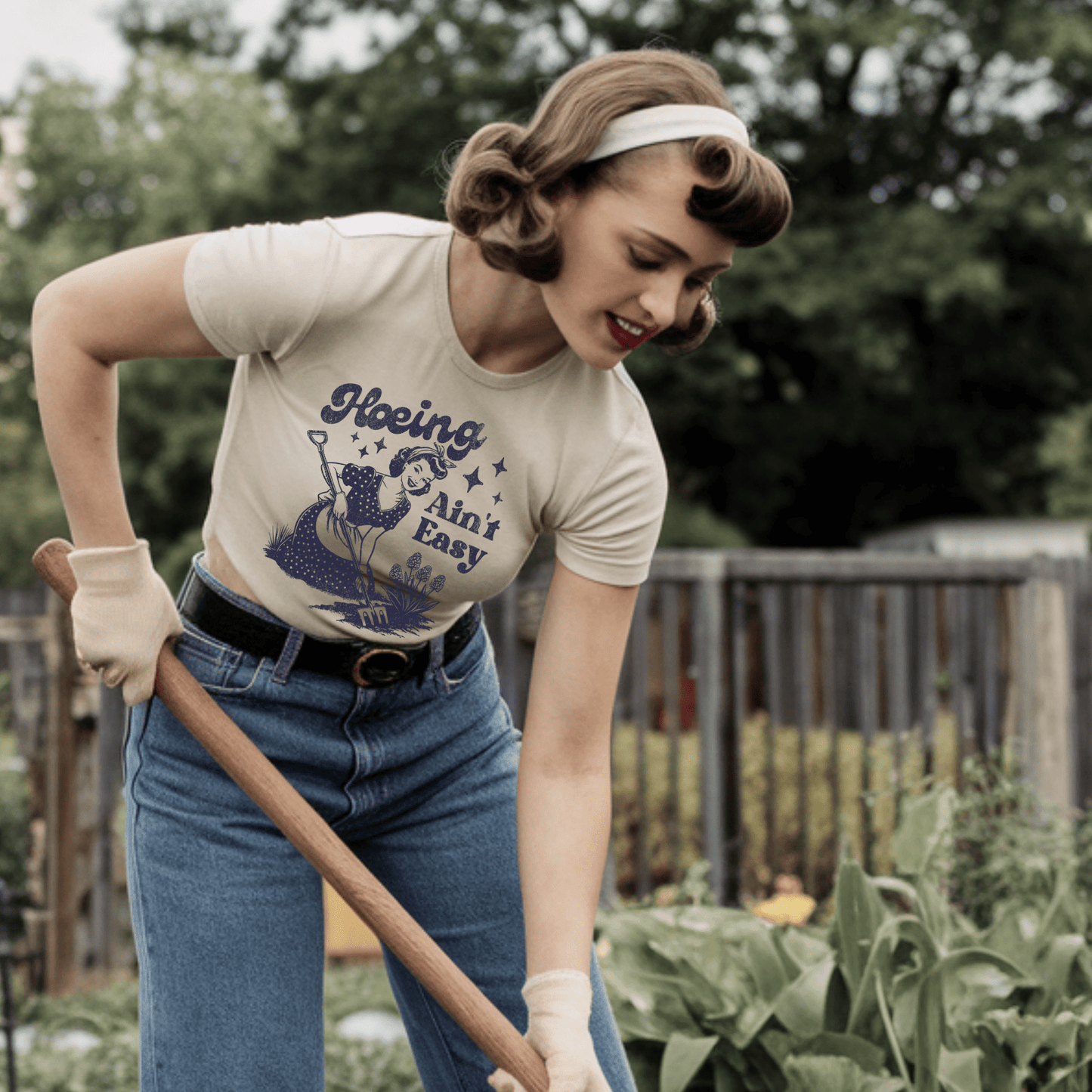 Hoeing Ain't Easy Unisex T-Shirt - Not Your Mama's Fave