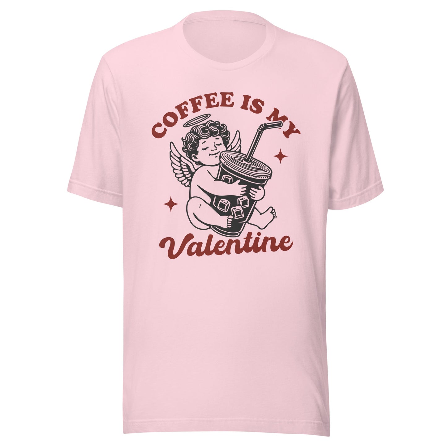 Iced Coffee Is My Valentine (Black & Red) Unisex T-Shirt - Not Your Mama's Fave