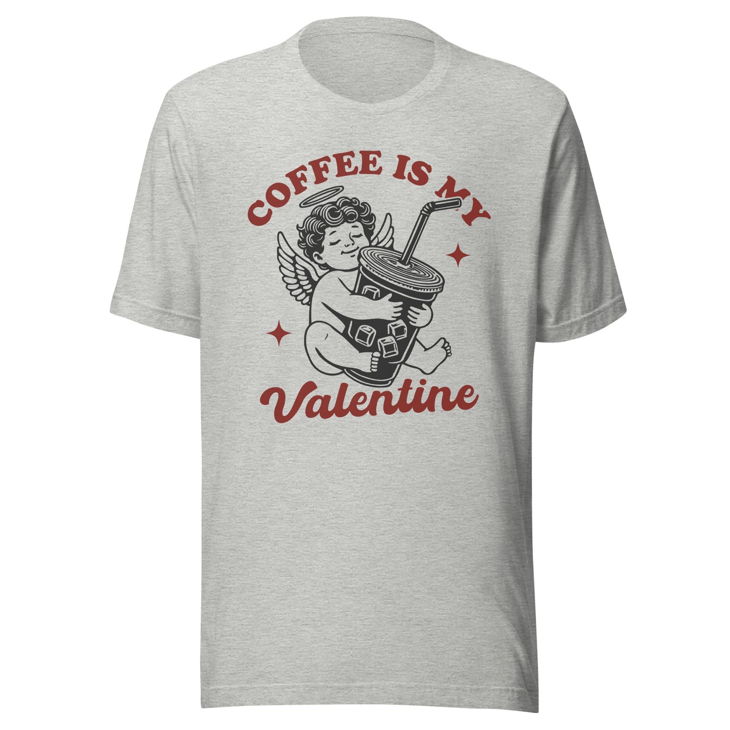 Iced Coffee Is My Valentine (Black & Red) Unisex T-Shirt - Not Your Mama's Fave