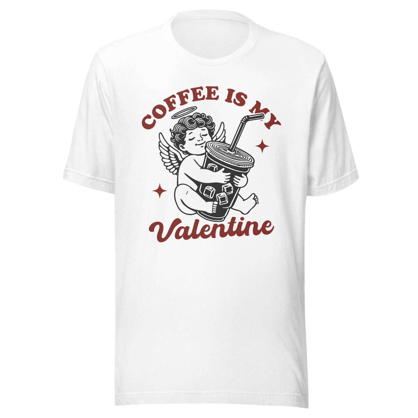 Iced Coffee Is My Valentine (Black & Red) Unisex T-Shirt - Not Your Mama's Fave