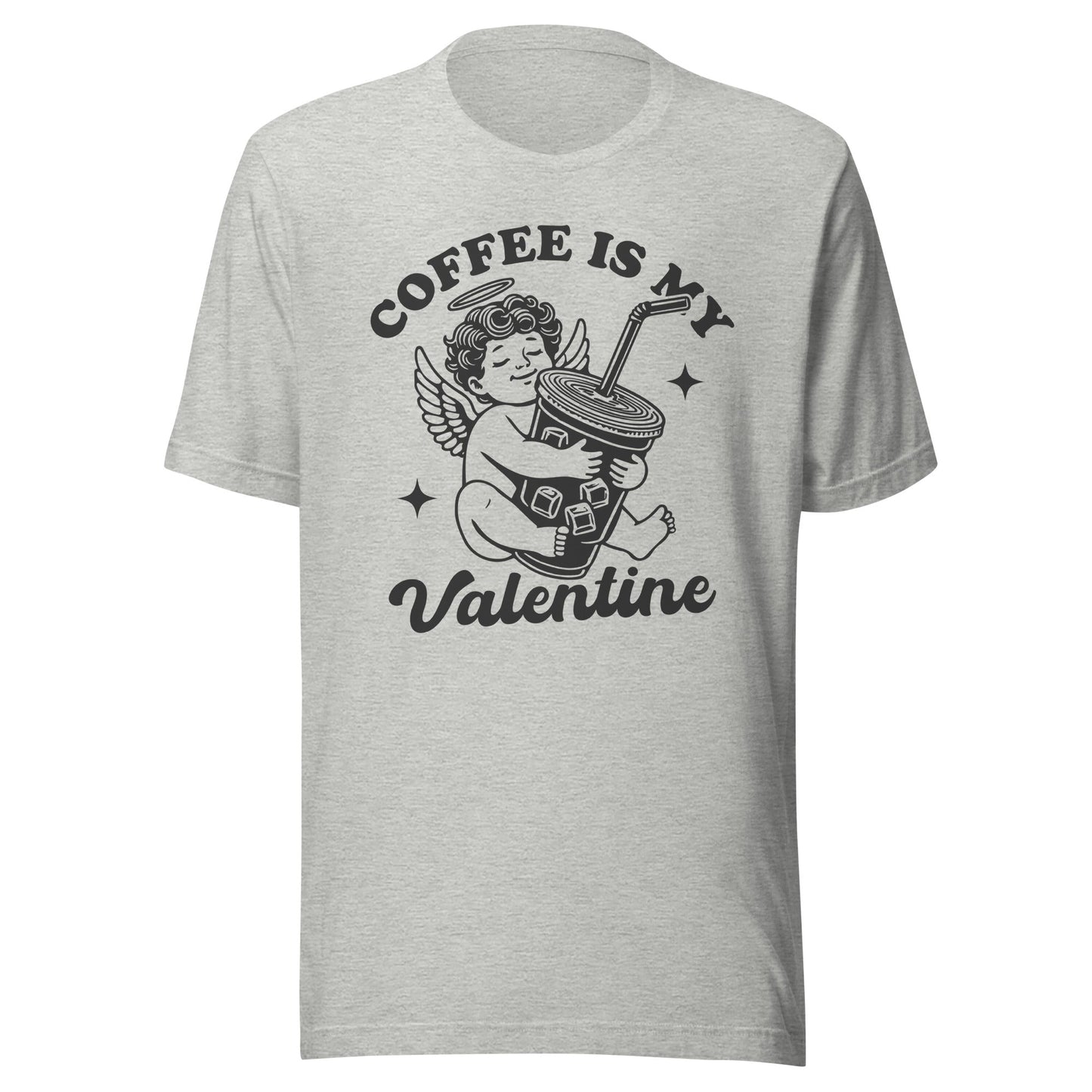 Iced Coffee Is My Valentine (Black) Unisex T-Shirt - Not Your Mama's Fave