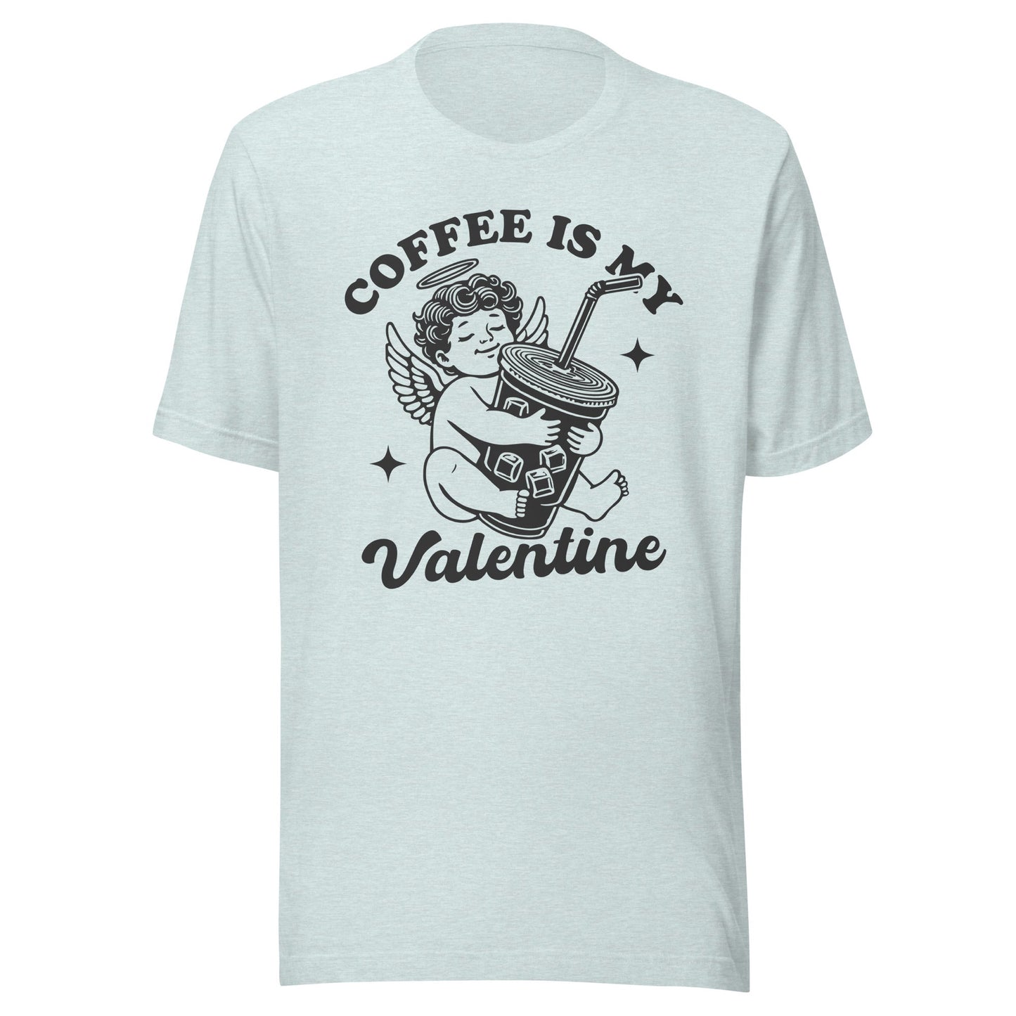 Iced Coffee Is My Valentine (Black) Unisex T-Shirt - Not Your Mama's Fave