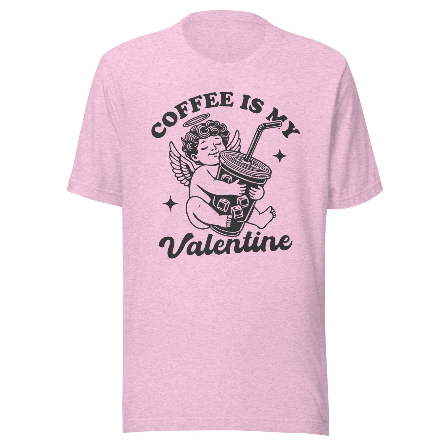 Iced Coffee Is My Valentine (Black) Unisex T-Shirt - Not Your Mama's Fave