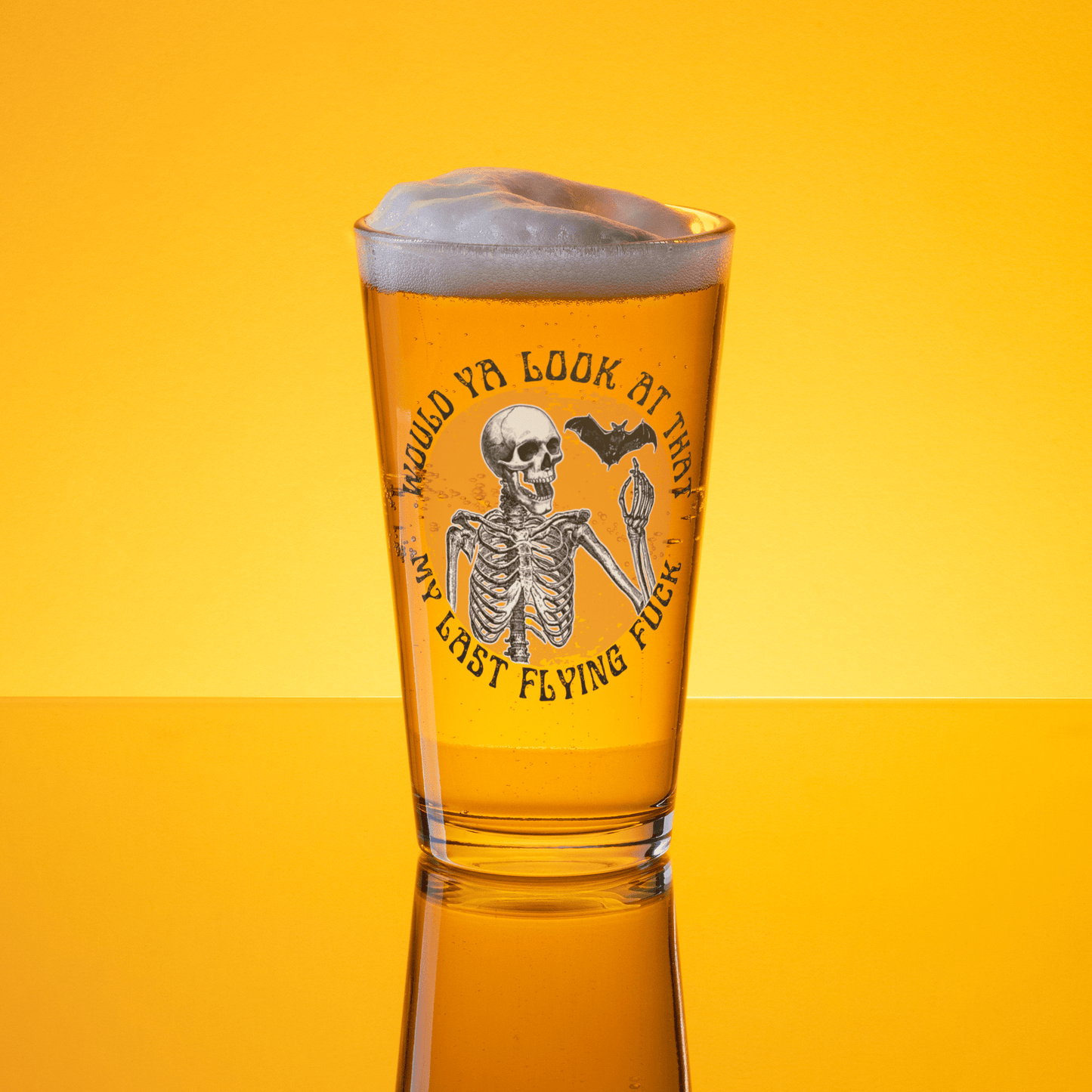Last Flying Fuck Pint Glass - Not Your Mama's Fave