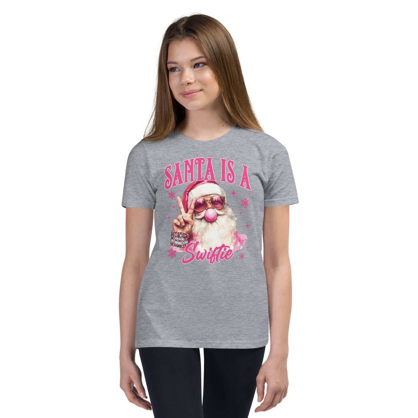 Santa Is A Swiftie Youth Short Sleeve T-Shirt - Not Your Mama's Fave