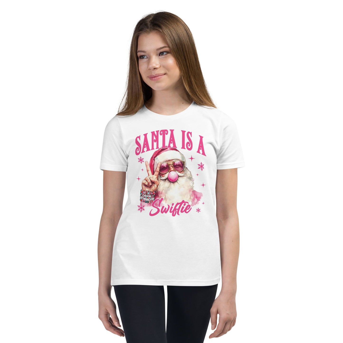 Santa Is A Swiftie Youth Short Sleeve T-Shirt - Not Your Mama's Fave