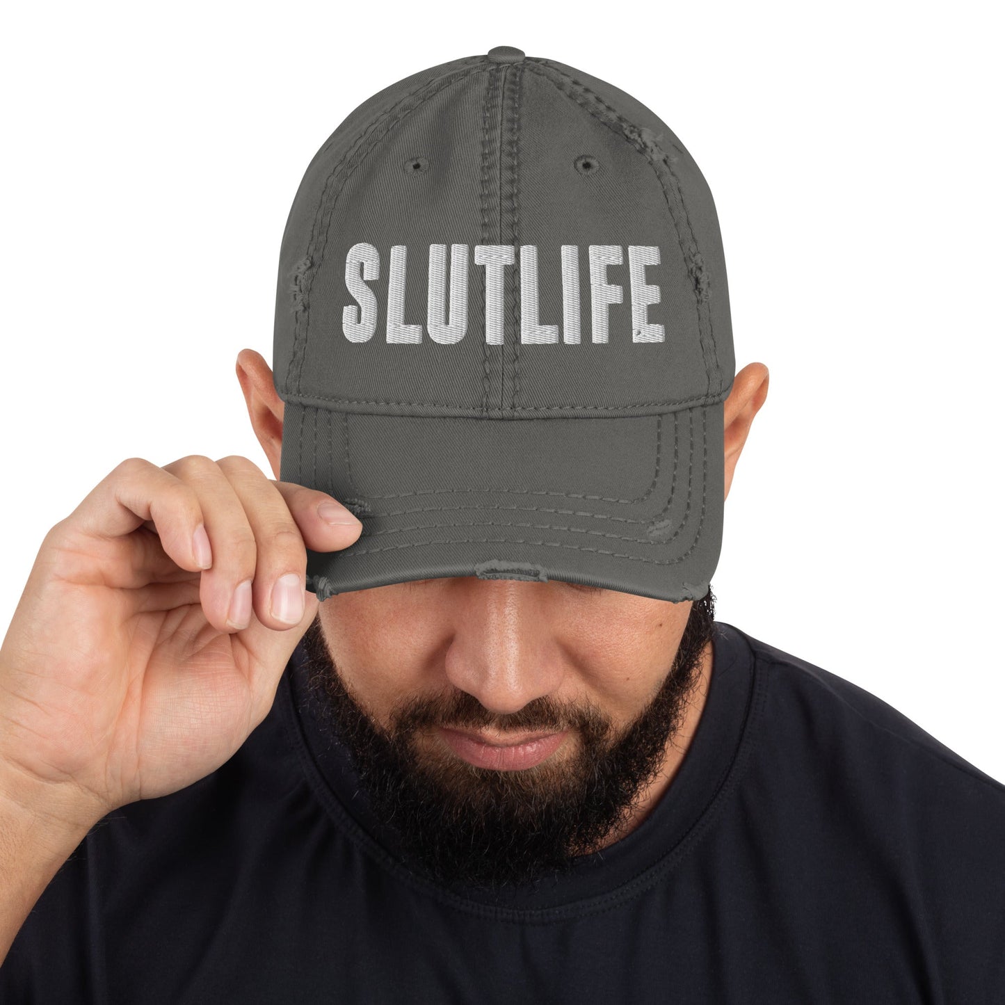 SLUTLIFE Distressed Dad Hat - Not Your Mama's Fave