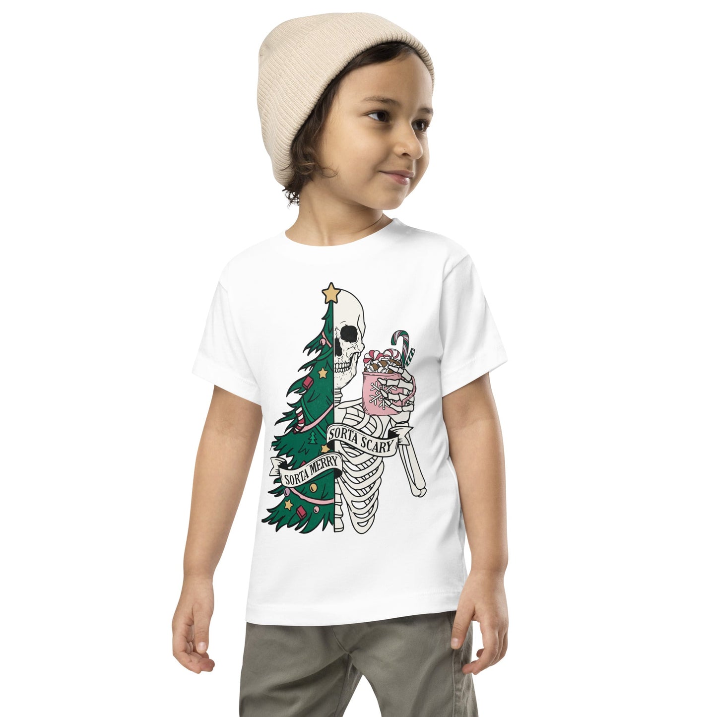 Sorta Merry Sorta Scary Toddler Short Sleeve Tee - Not Your Mama's Fave