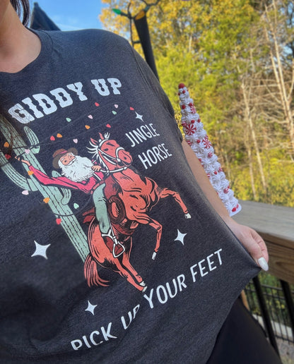 Giddy Up Jingle Horse Unisex T-Shirt