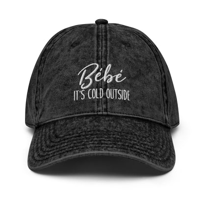 Bebe It's Cold Outside Vintage Cotton Cap - Not Your Mama's Fave