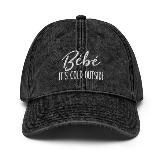 Bebe It's Cold Outside Vintage Cotton Cap - Not Your Mama's Fave