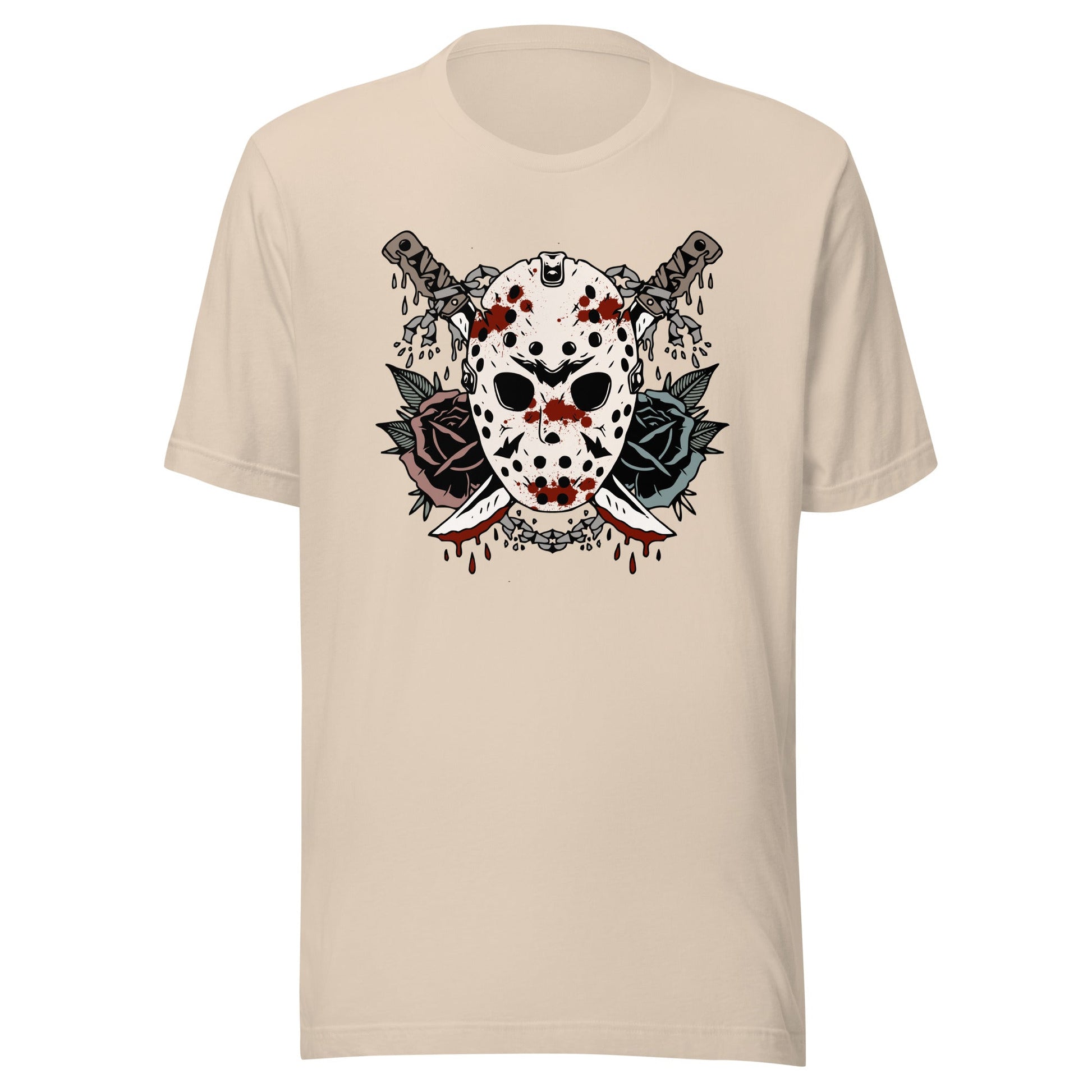 Bloody Ski Mask & Flowers Unisex T-Shirt - Not Your Mama's Fave