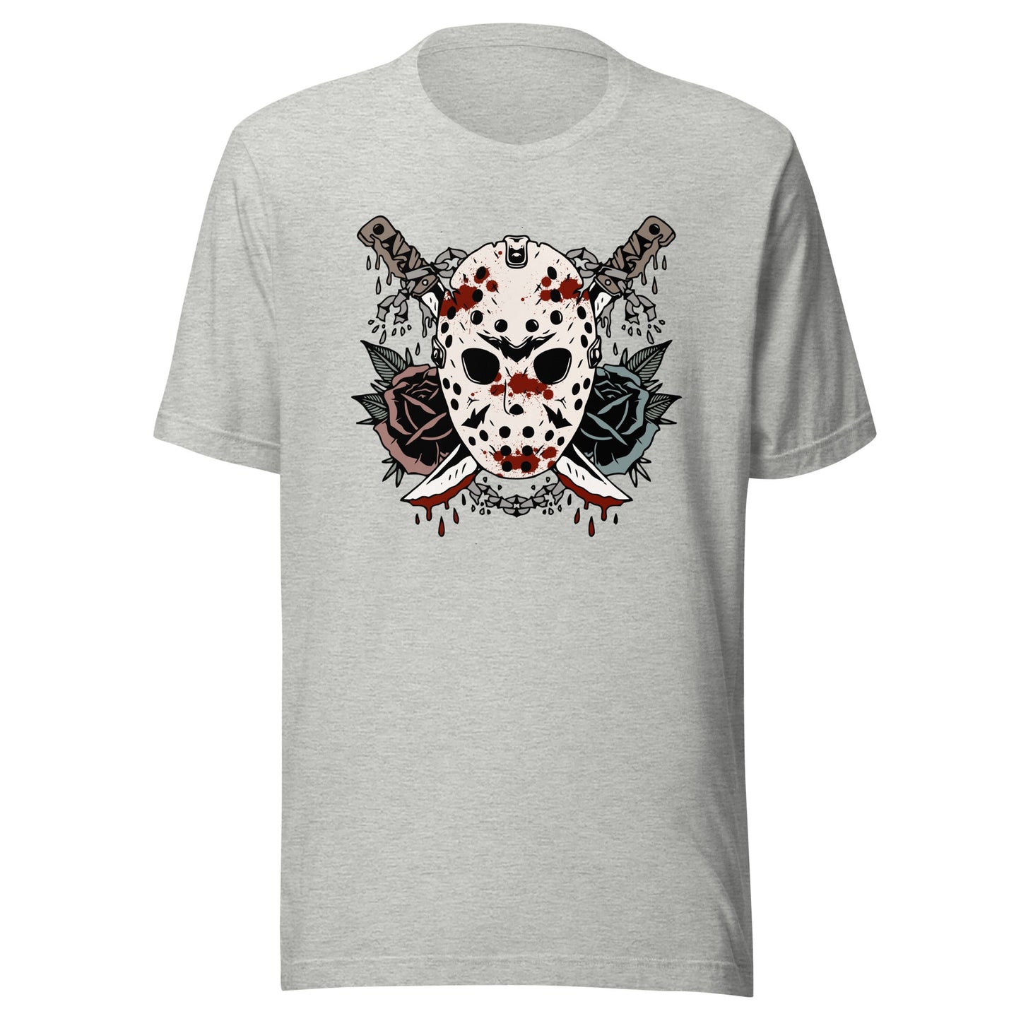 Bloody Ski Mask & Flowers Unisex T-Shirt - Not Your Mama's Fave