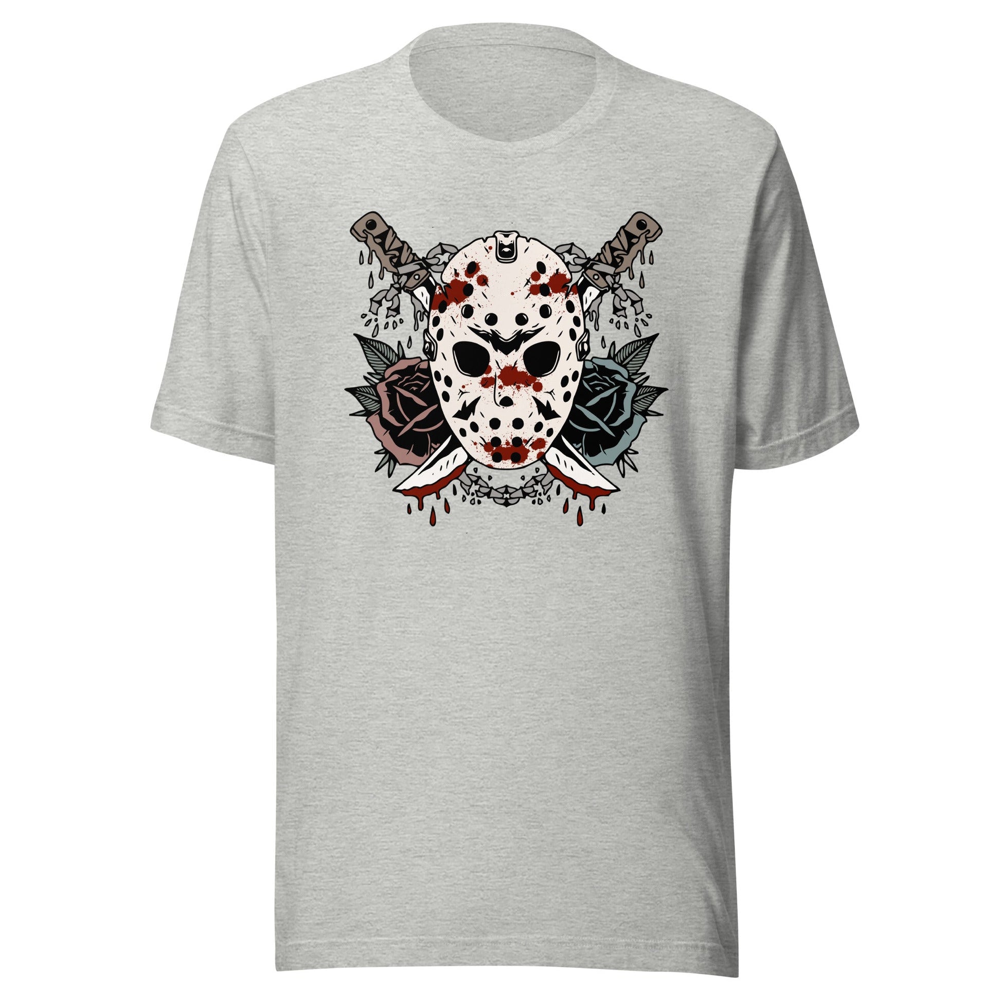 Bloody Ski Mask & Flowers Unisex T-Shirt - Not Your Mama's Fave