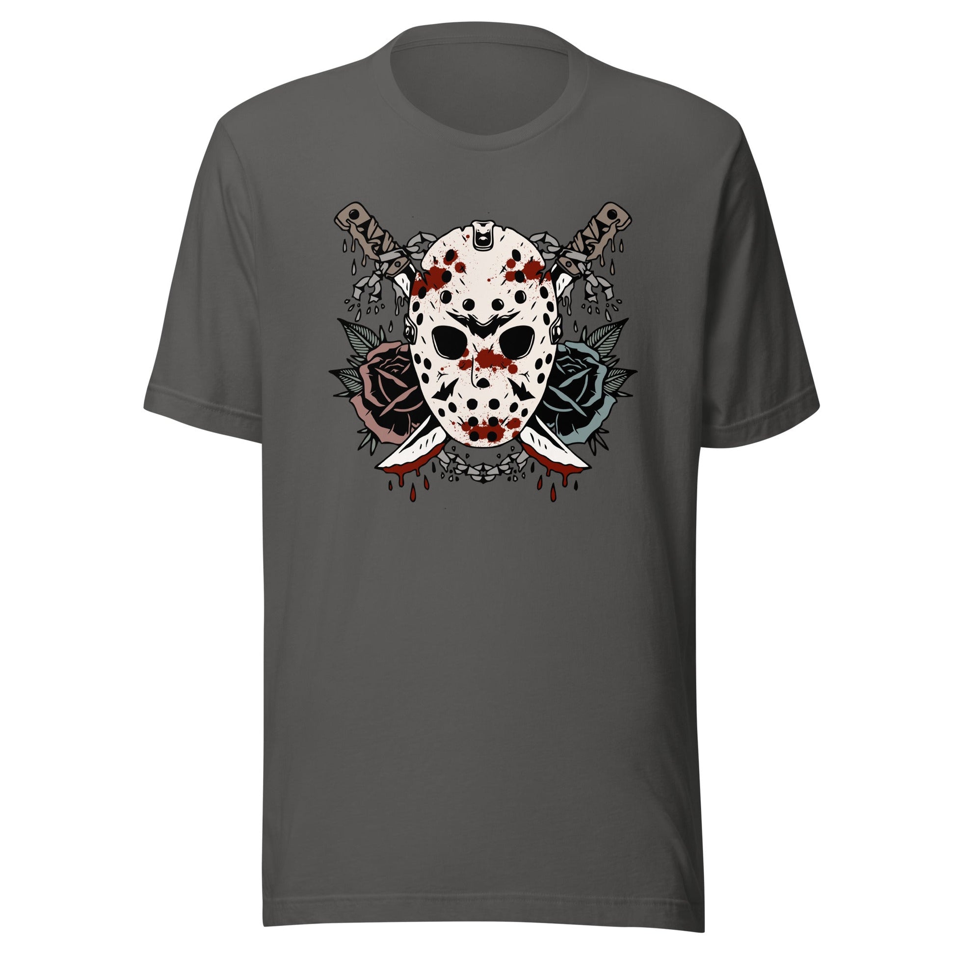 Bloody Ski Mask & Flowers Unisex T-Shirt - Not Your Mama's Fave