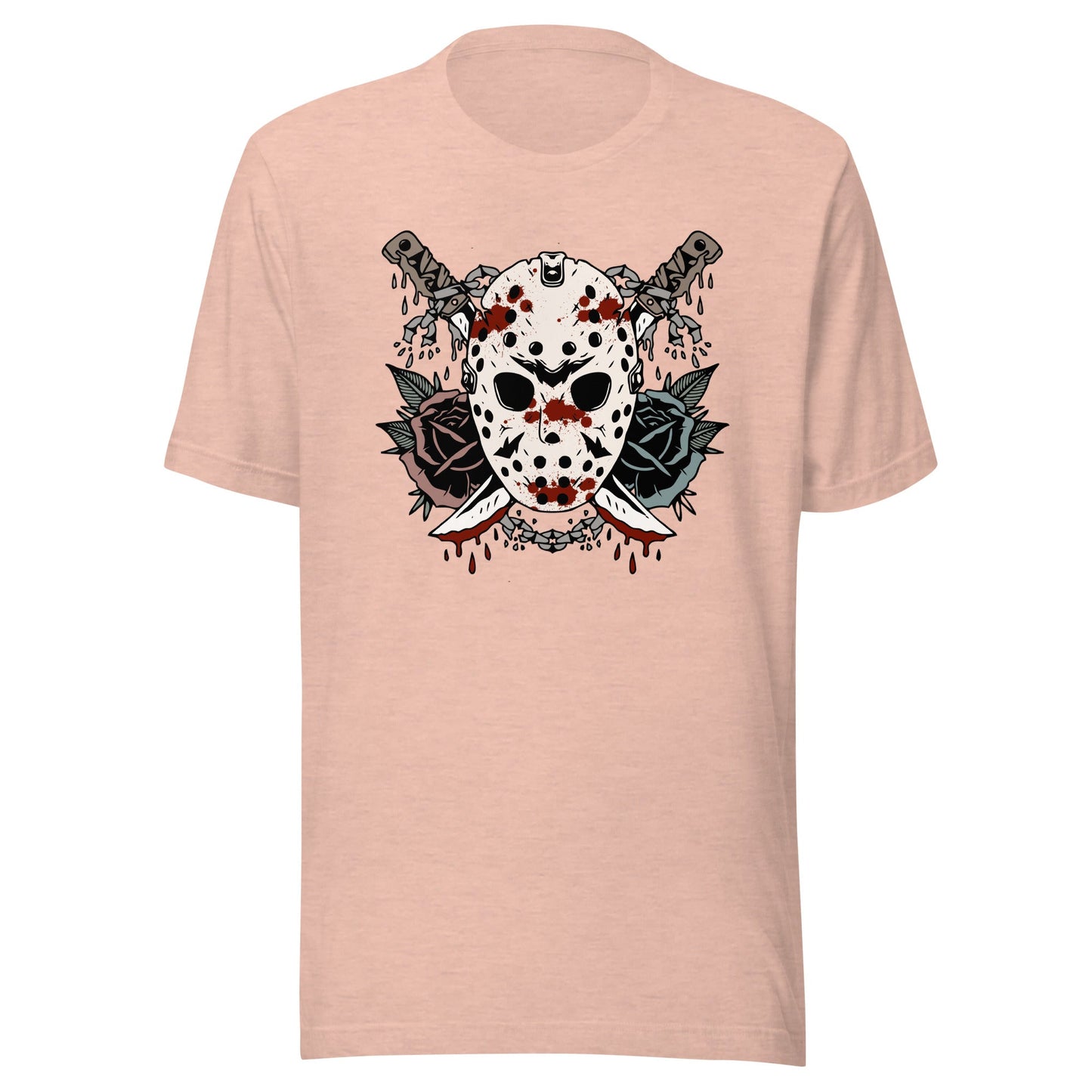 Bloody Ski Mask & Flowers Unisex T-Shirt - Not Your Mama's Fave