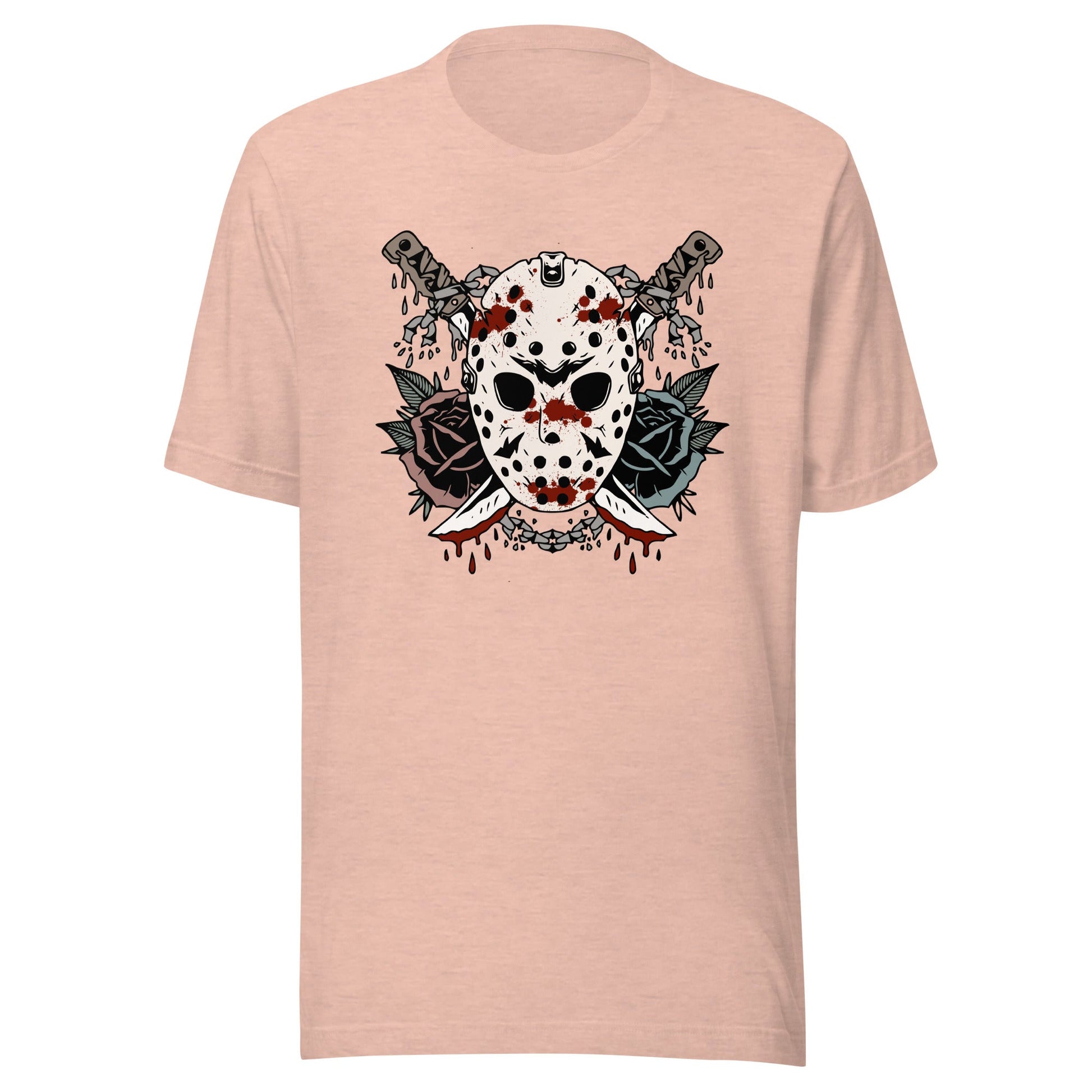 Bloody Ski Mask & Flowers Unisex T-Shirt - Not Your Mama's Fave