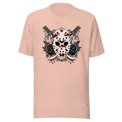 Bloody Ski Mask & Flowers Unisex T-Shirt - Not Your Mama's Fave