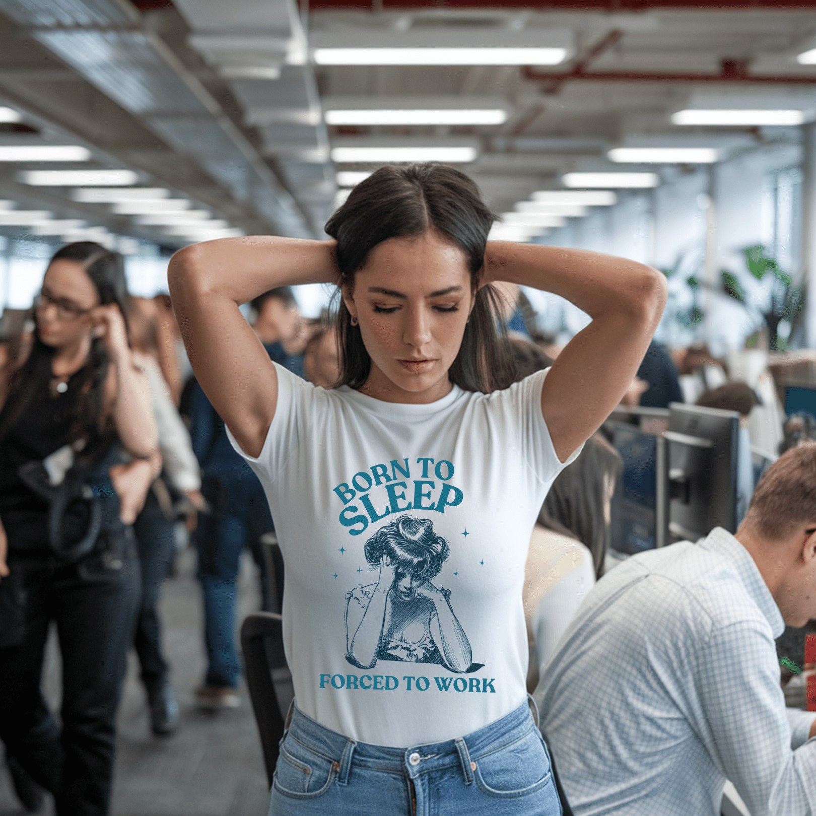 Born To Sleep Forced To Work Unisex T-Shirt - Not Your Mama's Fave