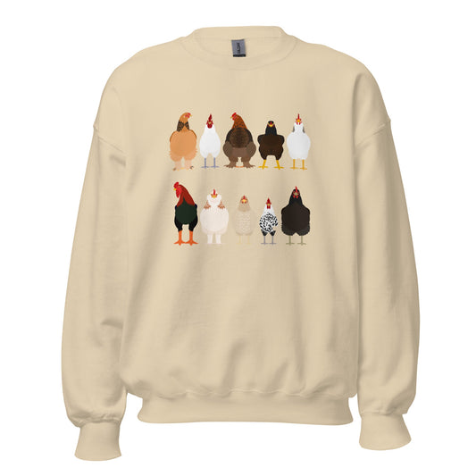 Chicken Breeds Unisex Sweatshirt - Not Your Mama's Fave