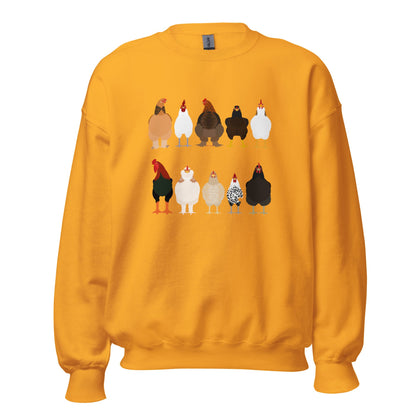 Chicken Breeds Unisex Sweatshirt - Not Your Mama's Fave
