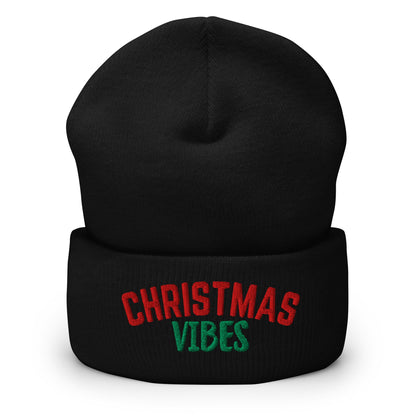 Christmas Vibes Cuffed Beanie - Not Your Mama's Fave