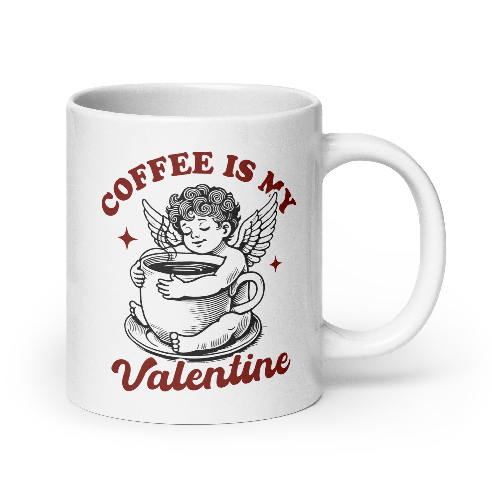 Coffee Is My Valentine (Black & Red) Coffee Mug - Not Your Mama's Fave