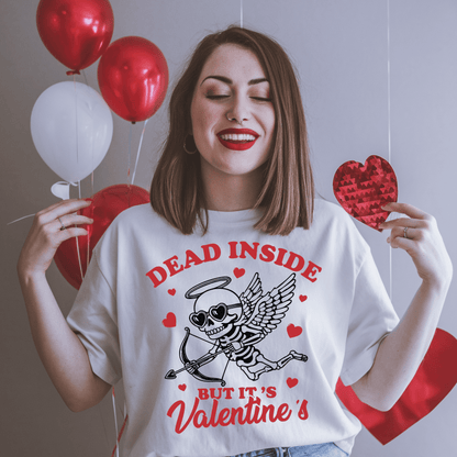 Dead Inside But It's Valentine's (Multi) Unisex T-Shirt - Not Your Mama's Fave