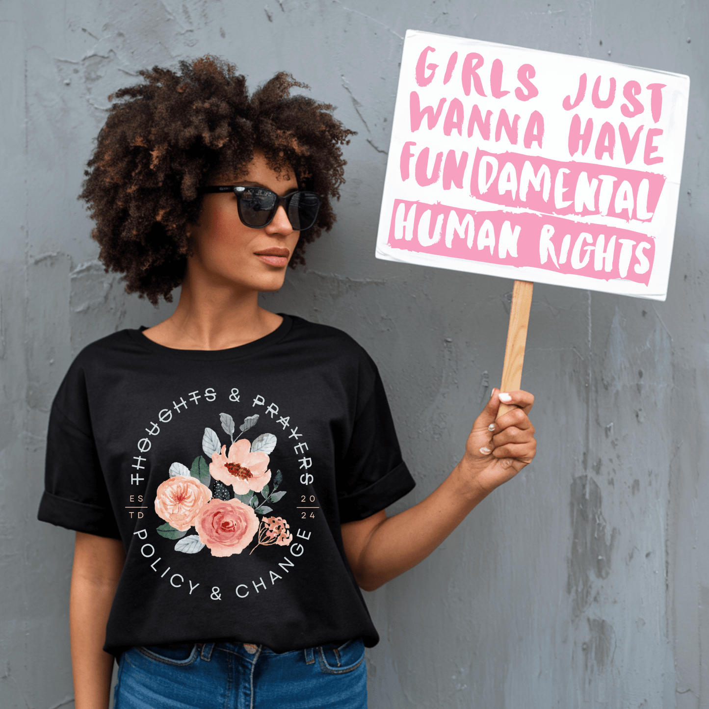 Floral Policy & Change Unisex T-Shirt - Not Your Mama's Fave