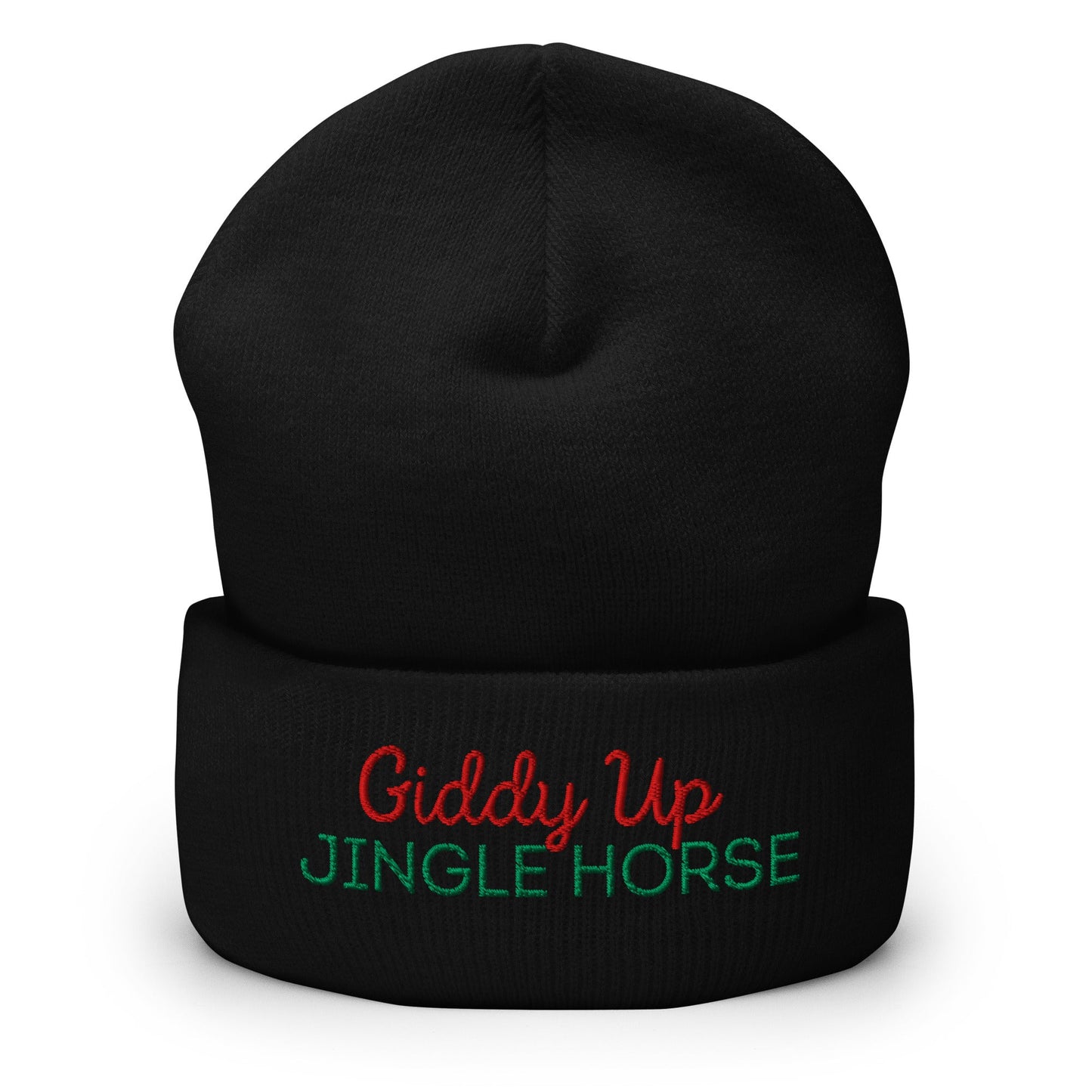 Giddy Up Jingle Horse Cuffed Beanie - Not Your Mama's Fave