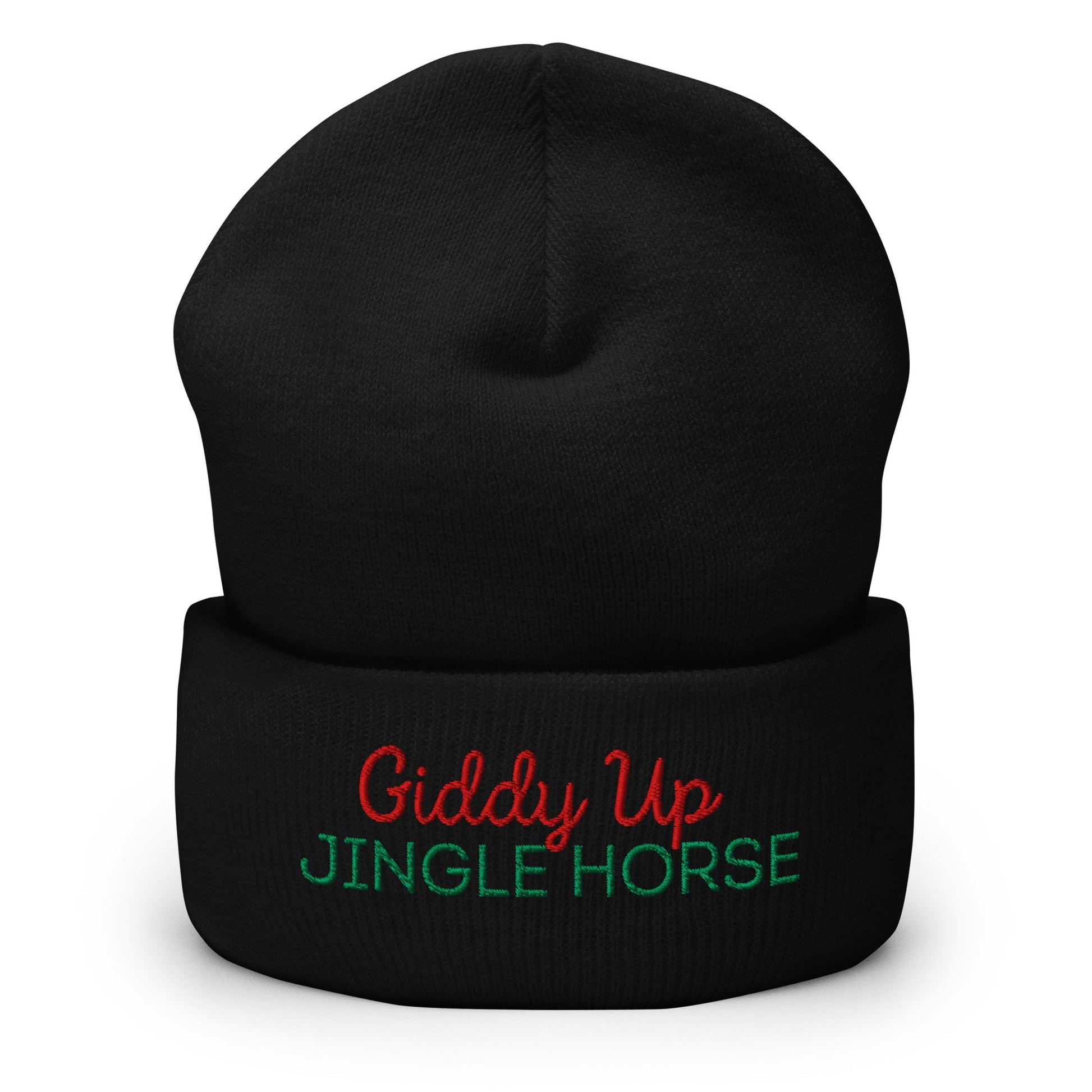 Giddy Up Jingle Horse Cuffed Beanie - Not Your Mama's Fave