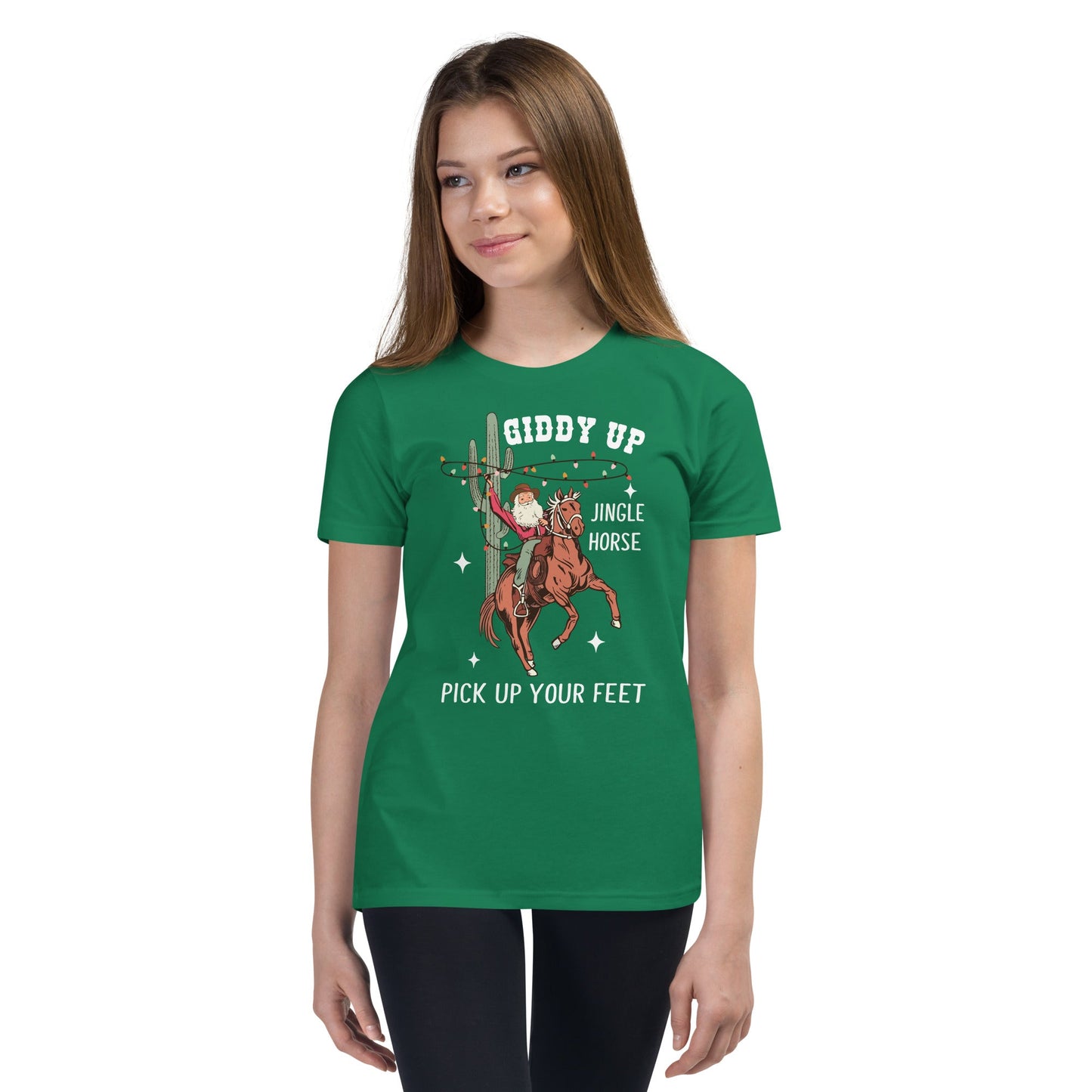Giddy Up Jingle Horse Youth Short Sleeve T-Shirt - Not Your Mama's Fave