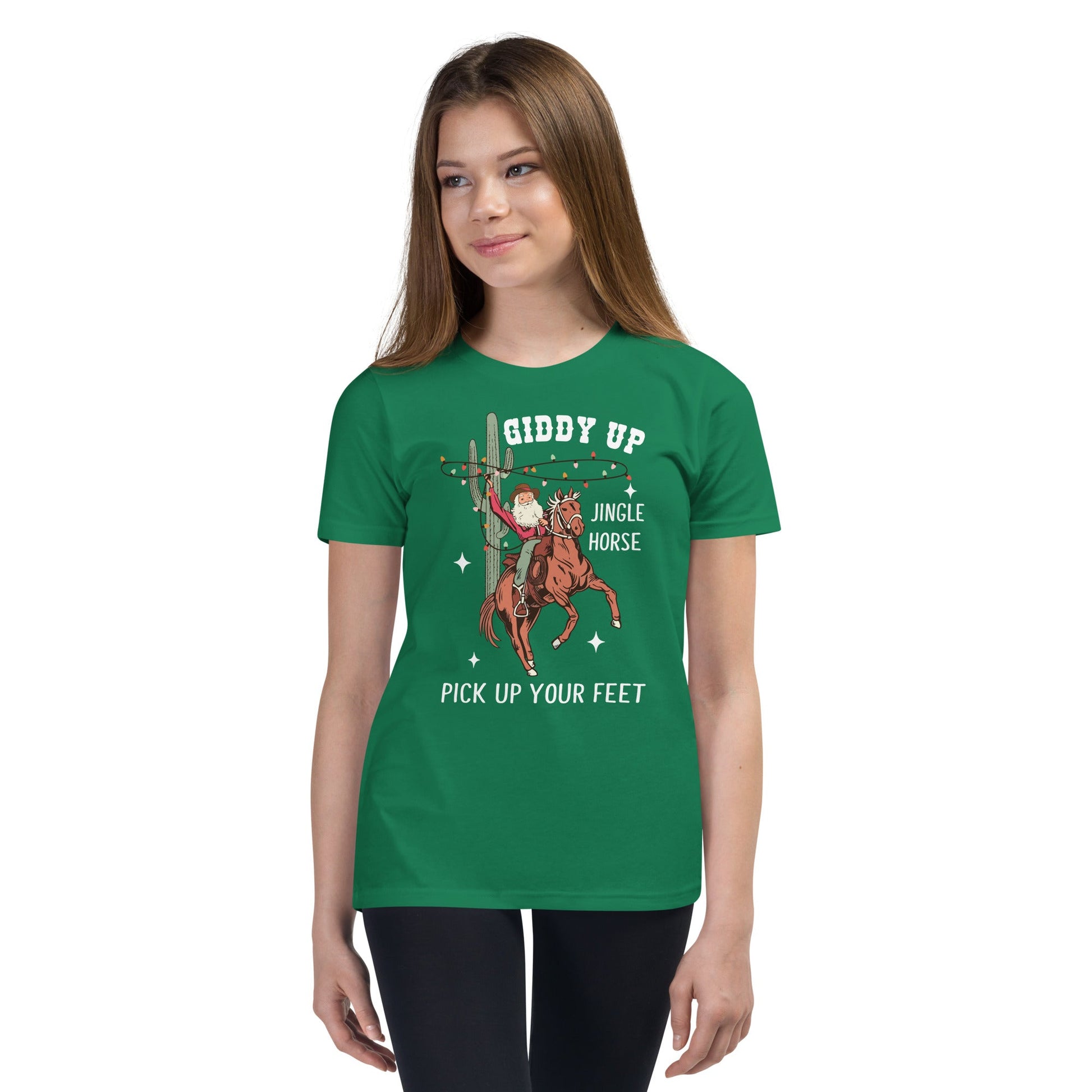 Giddy Up Jingle Horse Youth Short Sleeve T-Shirt - Not Your Mama's Fave