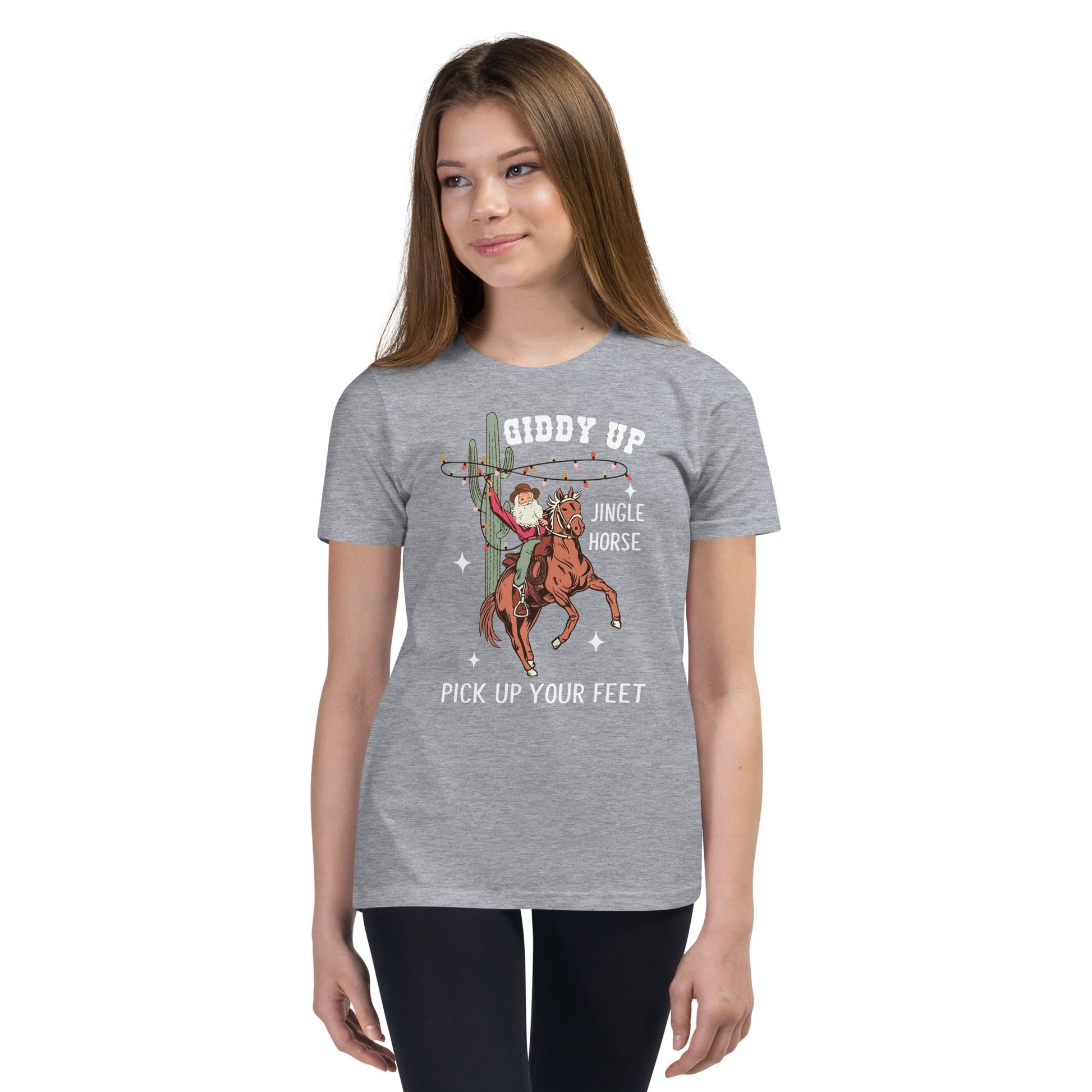Giddy Up Jingle Horse Youth Short Sleeve T-Shirt - Not Your Mama's Fave