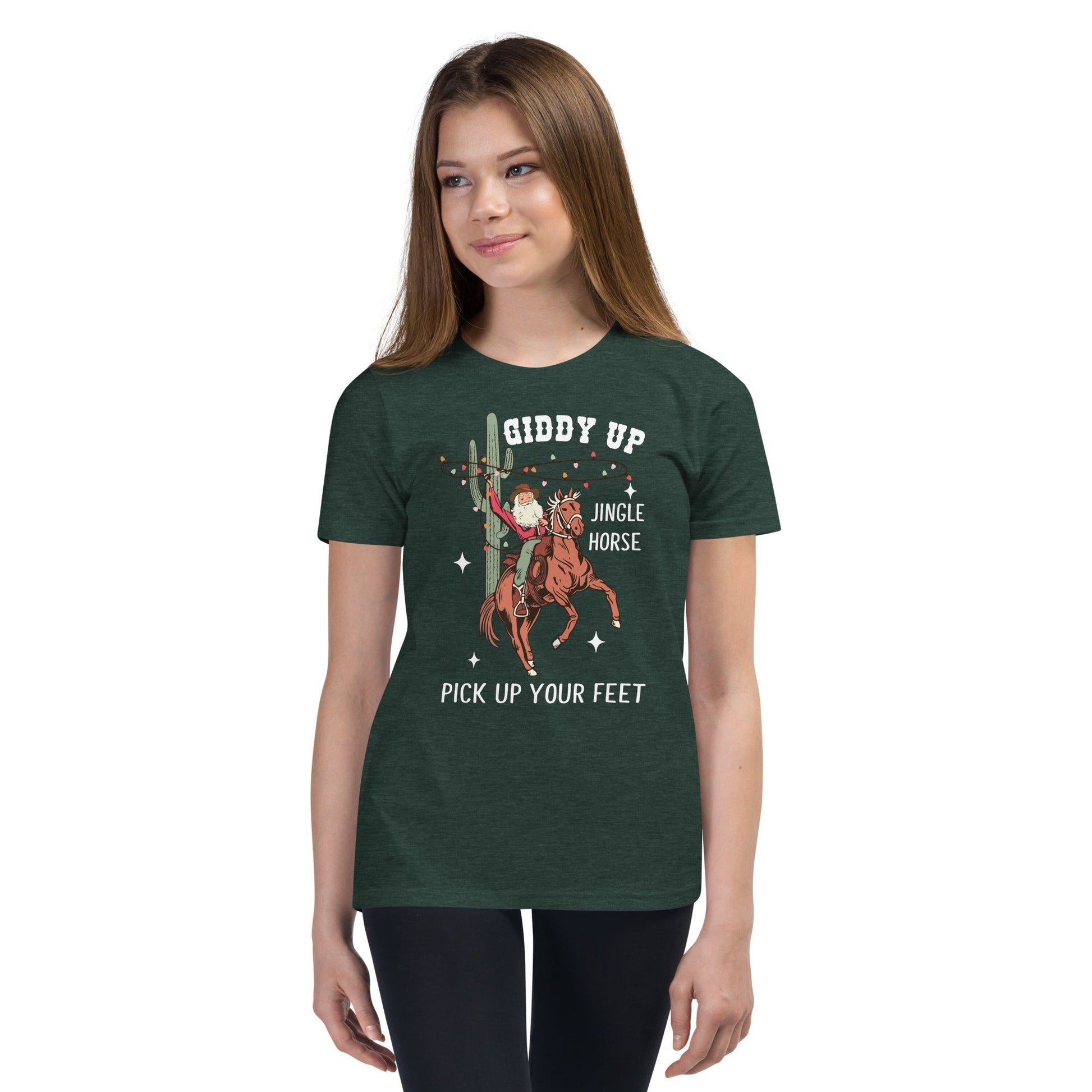 Giddy Up Jingle Horse Youth Short Sleeve T-Shirt - Not Your Mama's Fave